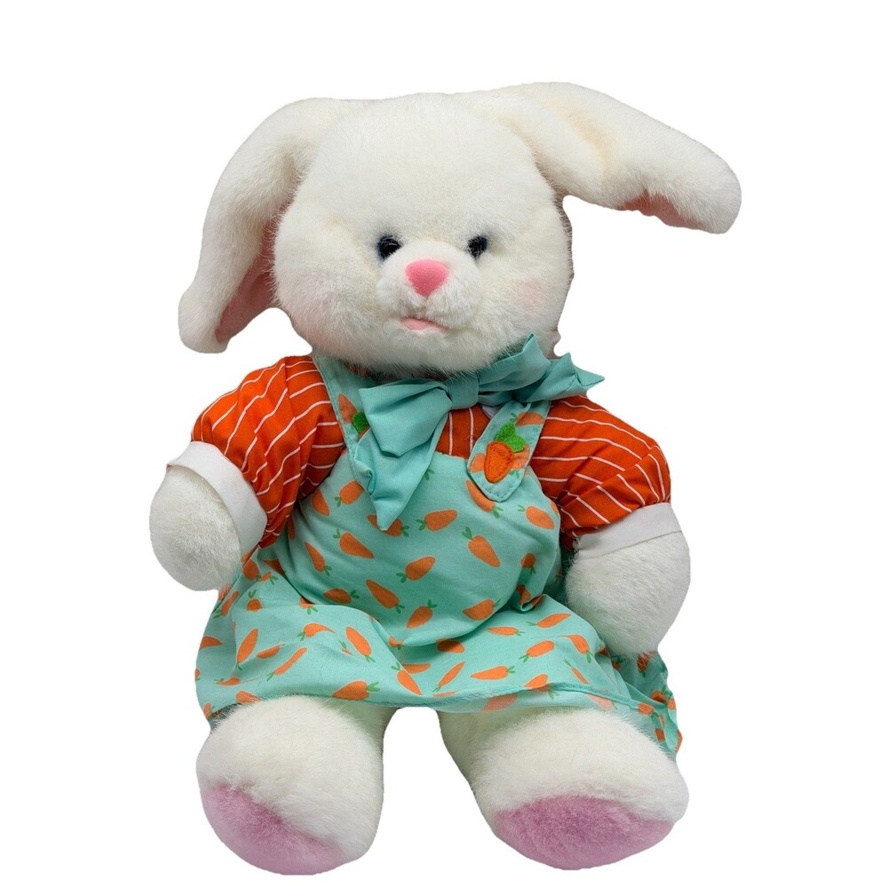Vintage International Silver Co Bunny Rabbit Plush Easter Spring Stuffed Toy 16”